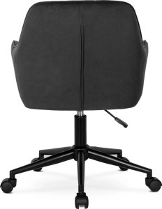 Krzesło biurowe Mebel Elite Fotel Biurowy Gabinetowy Obrotowy LUCY Czarny Welurowy Nowoczesny Loft 9