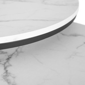 Mebel Elite Zestaw Stolików Kawowych DAFNE MAX 60 cm/80 cm Biały Marmur Nowoczesny Glamour 11