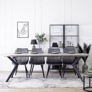 Mebel Elite Stół Okrągły Rozkładany LUKAS 100-250 cm Beton Nowoczesny Loft 6