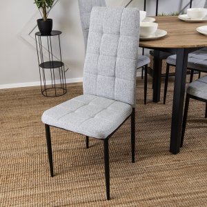 Mebel Elite Krzesło Tapicerowane do Jadalni TEX Szare Nowoczesne Loft 1