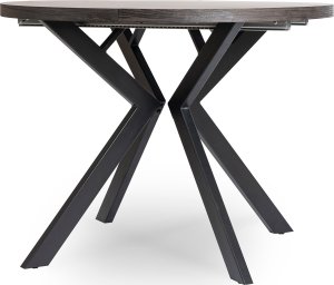 Mebel Elite Stół Okrągły Rozkładany LUKAS 100-250 cm Czarny Nowoczesny Loft 11