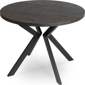 Mebel Elite Stół Okrągły Rozkładany LUKAS 100-250 cm Czarny Nowoczesny Loft 7