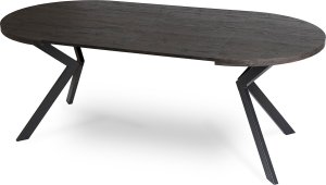 Mebel Elite Stół Okrągły Rozkładany LUKAS 100-250 cm Czarny Nowoczesny Loft 9