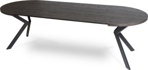 Mebel Elite Stół Okrągły Rozkładany LUKAS 100-250 cm Czarny Nowoczesny Loft 10