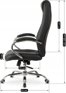 Krzesło biurowe Mebel Elite Fotel Gabinetowy MILO Czarny Ekoskóra do Biurka Nowoczesny Loft 16