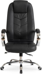Krzesło biurowe Mebel Elite Fotel Gabinetowy MILO Czarny Ekoskóra do Biurka Nowoczesny Loft 7