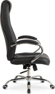 Krzesło biurowe Mebel Elite Fotel Gabinetowy MILO Czarny Ekoskóra do Biurka Nowoczesny Loft 8