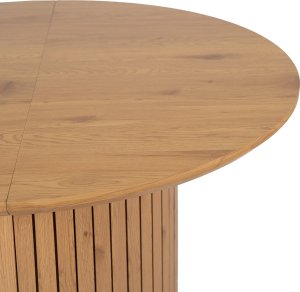 Mebel Elite Stół Okrągły Rozkladany z Lamelami CHARLES 120-160 cm Dąb Nowoczesny Loft 12