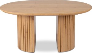 Mebel Elite Stół Okrągły Rozkladany z Lamelami CHARLES 120-160 cm Dąb Nowoczesny Loft 13