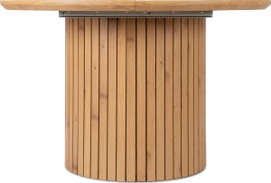 Mebel Elite Stół Okrągły Rozkladany z Lamelami CHARLES 120-160 cm Dąb Nowoczesny Loft 15
