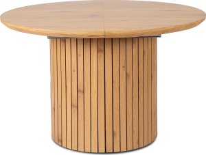 Mebel Elite Stół Okrągły Rozkladany z Lamelami CHARLES 120-160 cm Dąb Nowoczesny Loft 8