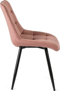 Mebel Elite Krzesło Tapicerowane do Jadalni RIO Różowe Welurowe Nowoczesne Loft 8