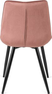 Mebel Elite Krzesło Tapicerowane do Jadalni RIO Różowe Welurowe Nowoczesne Loft 9