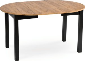 Mebel Elite Stół Okrągły Rozkładany JAMES 102-222 cm Dąb Craft/Czarny Nowoczesny Loft 12