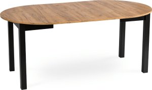 Mebel Elite Stół Okrągły Rozkładany JAMES 102-222 cm Dąb Craft/Czarny Nowoczesny Loft 13