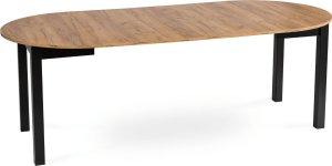 Mebel Elite Stół Okrągły Rozkładany JAMES 102-222 cm Dąb Craft/Czarny Nowoczesny Loft 14