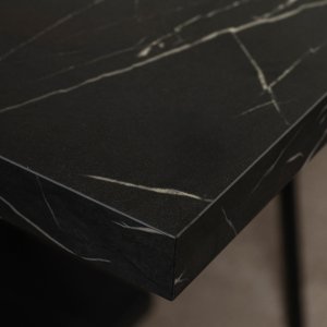 Mebel Elite Stół Prostokątny Rozkładany CLARK 120-160 cm Czarny Marmur Glamour 6