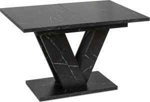 Mebel Elite Stół Prostokątny Rozkładany CLARK 120-160 cm Czarny Marmur Glamour 7