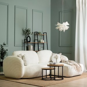 Mebel Elite Narożnik z Funkcją Spania i Pojemnikiem OLE 250 cm Kremowy Prawy Rozkładany Nowoczesny 1