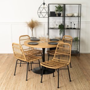 Mebel Elite Krzesło Rattanowe WALDI Ogrodowe Boho 1