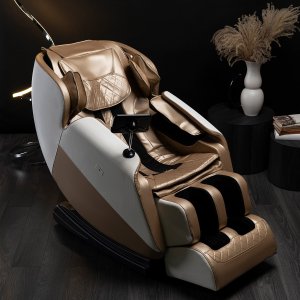 Mebel Elite Fotel Masujący RX ULTRA PRO MAX Wypoczynkowy Relaksacyjny Beżowy Ekoskóra Nowoczesny 2