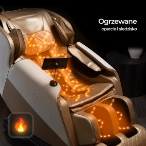 Mebel Elite Fotel Masujący RX ULTRA PRO MAX Wypoczynkowy Relaksacyjny Beżowy Ekoskóra Nowoczesny 5