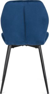 Mebel Elite Krzesło Tapicerowane do Jadalni LUCKY Granatowe Welurowe Nowoczesne Loft 9