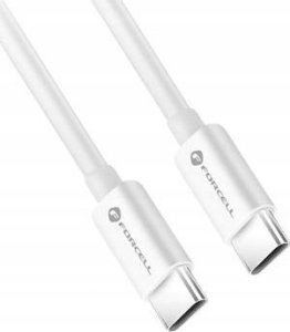 Kabel USB ForCell USB-C - USB-C 1 m Biały 4