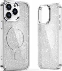 Hurtel Etui Glitter Case MagSafe na iPhone 16 Pro Max - białe z brokatem 1