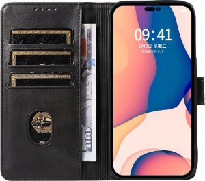 Hurtel Etui Leather Book Case na iPhone 16 Pro Max - czarne 5