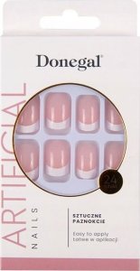 Donegal Sztuczne paznokcie french manicure kwadrat 1