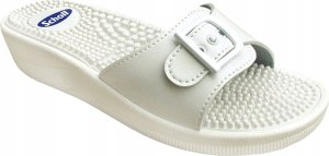 Mobilex Damskie klapki Scholl new massage BIALY 39 2