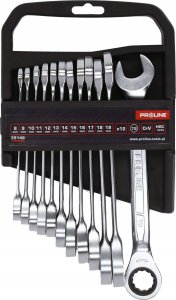 Pro-Line Klucze płaskie z grzechotką,zestaw 12szt(8-19mm),crv,proline 1