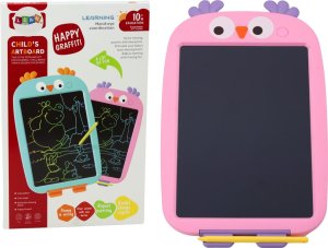 LeanToys Tablica Do Rysowania Tablet Graficzny Ptak Rysik Różowy 1