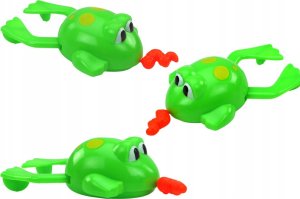 LeanToys Zabawka Do Kąpieli Nakręcana Pływająca Żaba Zielona 2