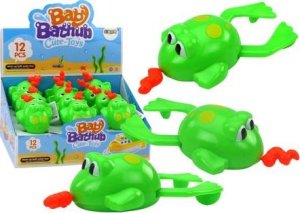 LeanToys Zabawka Do Kąpieli Nakręcana Pływająca Żaba Zielona 4