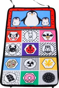 LeanToys Dwustronna Mata Składana Z Lustrem Gryzaki Szeleszcząca Książeczka 3