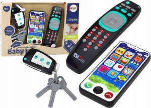 LeanToys Zestaw Zabawek Dla Malucha Pilot Kluczyki Telefon Światła Dźwięki 1