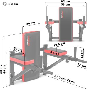 Neo-Sport Drążek do dipów na ścianę NS-320 5