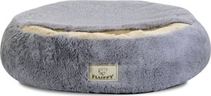 AIO Legowisko Shaggy Fluffy z daszkiem jasnoszare o średnicy 60cm 5