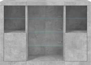 vidaXL Szafki z oświetleniem LED, 3 szt., szarość betonu 6