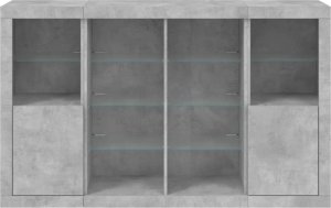 vidaXL Szafki z oświetleniem LED, 3 szt., szarość betonu 6