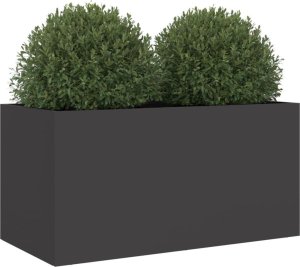 vidaXL Donica, czarna, 62x30x29 cm, stal 4