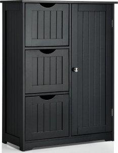 Costway Komoda z 3 szufladami i półką czarna 1