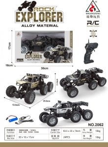 Jokomisiada Metalowy crawler Rock Explorer 4x4 dla dzieci 8+ Zdalnie sterowany 1:18 Gumowe 6 kół 1