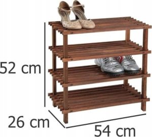 Kesper Wysoka szafka na buty z drewna jodłowego, pojemny i ustawny regał na buty z czterema półkami 4