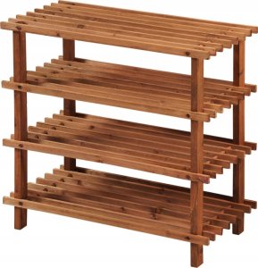 Kesper Wysoka szafka na buty z drewna jodłowego, pojemny i ustawny regał na buty z czterema półkami 7