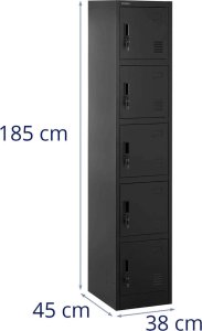 Fromm & Starck Szafa skrytkowa metalowa socjalna zamykana na klucz - 5 skrytek Szafa skrytkowa metalowa socjalna zamykana na klucz - 5 skrytek 7