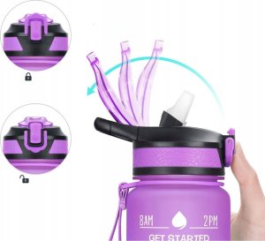 . BUTELKA SPORTOWA / MOTYWACYJNA BIDON REFILL FIOLETOWO-NIEBIESKI 6