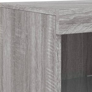 vidaXL Szafki z oświetleniem LED, 3 szt., szary dąb sonoma 12